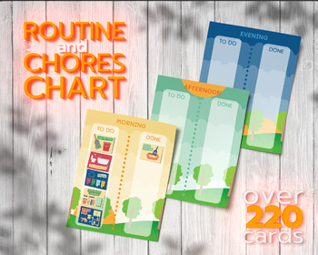 Preview of To do Chore chart for kids with 220+ chore cards and routine cards