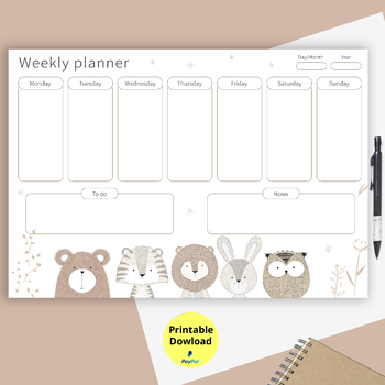 Preview of To do list, Weekly planner Printable,Weekly Organizer