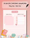 To do list pinky pastels | instant download