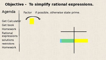 Preview of To simplify rational expressions by factoring.