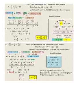 Preview of To solve rational equations.