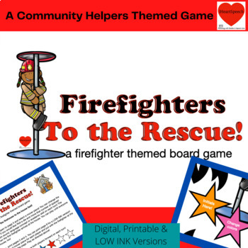 Preview of To the Rescue - a firefighter game (digital and printable versions plus LOW INK)