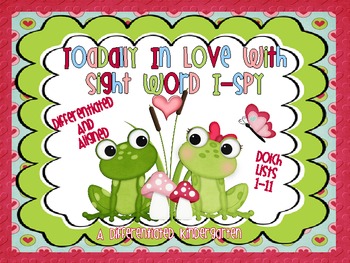 Preview of Toadally In Love With Sight Word I-Spy-Differentiated and Aligned