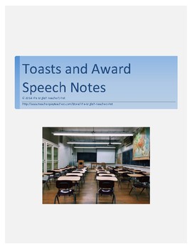Preview of Toasts and Awards Speech notes