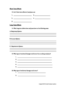 health grade free 1 worksheets for & Tobacco, Alcohol Family 2 Worksheet by Family Drug