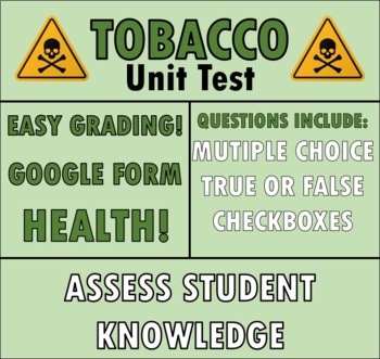 Preview of Tobacco: Unit Test