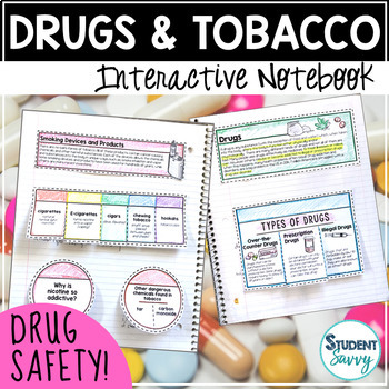 Preview of Tobacco and Drugs Prevention Unit Interactive Notebook