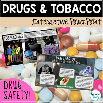 Preview of Drugs and Vaping Prevention Unit Interactive PowerPoint - Google Slides