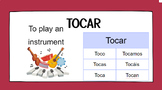 Tocar vs. Jugar -- ENGAGING Slideshow / Game for Spanish s