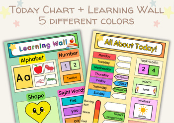 Preview of Today Chart and Learning Wall Bundle | Morning Board | All About Today | ABCs