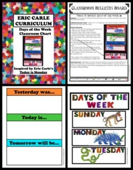 Today Is Monday Days of the Week Chart by IDEAS for Teaching | TpT