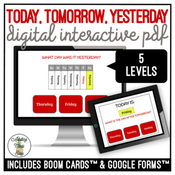 Preview of Today, Tomorrow, & Yesterday Calendar Digital Activity
