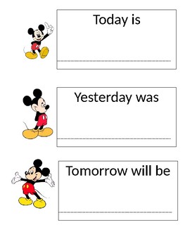 Today Tomorrow Yesterday Sign Mickey Mouse Disney by Cruz Creations
