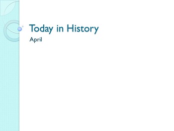 Preview of Today in History Bell Ringer - April