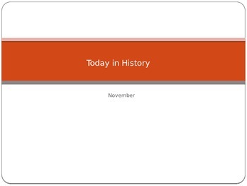 Preview of Today in History Bell Ringer - November