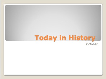 Preview of Today in History Bell Ringer - October