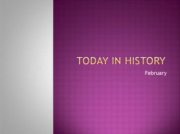 Preview of Today in History Bell Ringer - February