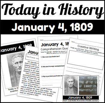 Preview of Today in History: January 4, 1809 Louis Braille Born