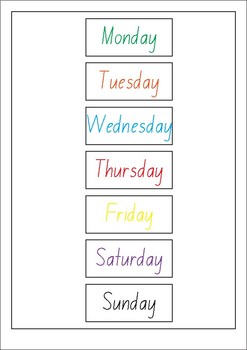 Preview of Days of the week (Morning circle) templates.