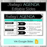 Today's Agenda Slides (Weathered Wood) FREEBIE
