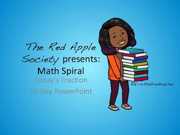 Preview of Today's Fractions-Math Spiral