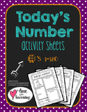 Today's Number Activity Sheets