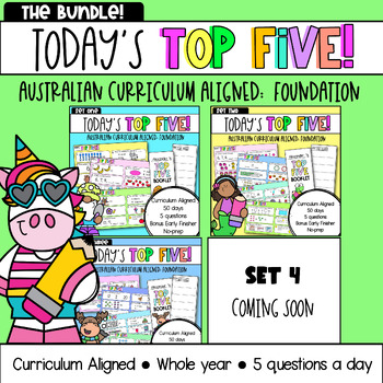 Preview of Foundation: Today's Top Five | Growing Bundle  | Math: Australian Curriculum V9