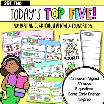 Preview of Foundation: Today's Top Five | Set Two | Math Review: Australian Curriculum V9
