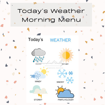 Preview of Today's Weather Morning Menu