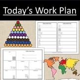 Today's Work Plan Sheets Montessori Behavior Helps Writing