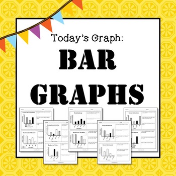 Preview of Bar Graphs Mini Math Warm Up Set