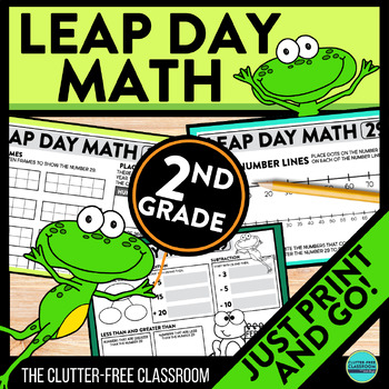 Preview of LEAP YEAR MATH ACTIVITY 2024 2nd Grade Test Prep LEAP DAY Math Packet Worksheet
