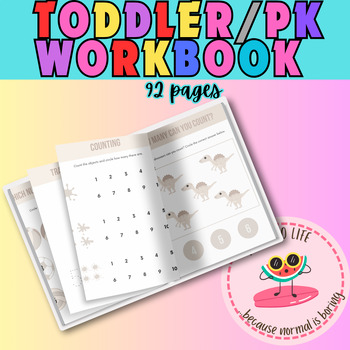 Preview of Todder/Preschool Workbook | PRINT AND GO| vowels, tracing, letters, numbers