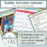 Toddler Activities Calendar for Ages 12-18 Months