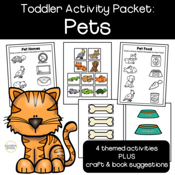 Preview of Toddler Activity Packet: Pets