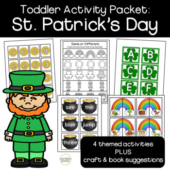 Preview of Toddler Activity Packet: St. Patrick's Day