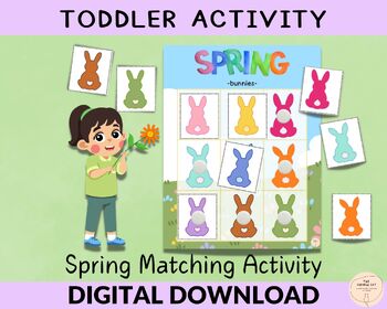 Preview of Toddler Activity, Sorting & Matching Game, Homeschool Spring Sorting, Montessori