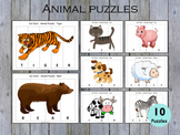 Toddler Animal Puzzles, Busy Book Printable, Preschool Bus
