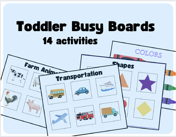 Preview of Toddler Busy Book - 14 Activities