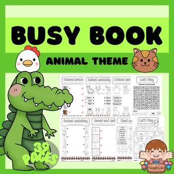 Preview of Toddler Busy Book - Animal theme