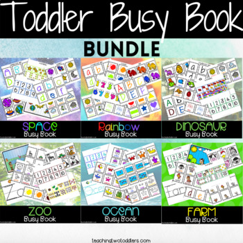 Toddler Busy Book BUNDLE by Teaching Two Toddlers | TPT