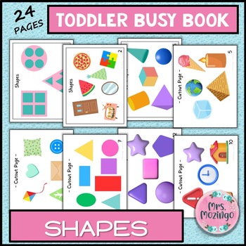 Toddler Busy Book | Matching Shapes | Pre-K, Kindergarten, Toddlers ...