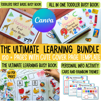 Preview of Toddler Busy Book Mega Bundle,Preschool Learning Binder Bundle,Preschool Curricu