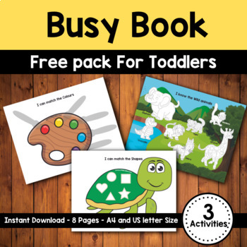 Preview of Toddler Busy Book Pages, Toddler Learning Binder Activities, Quiet Book