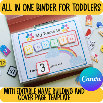 Preview of Preschool Learning Binder,Quiet Book , toddlers and Preschoolers,Activity Book