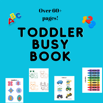 Preview of Toddler Busy Book Project. Homeschool Toddler Busy Book. Toddler learning.