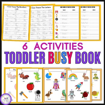 Toddler Busy Book and Interactive Activity Binder | Tracing Sheet for ...