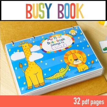 Preview of Toddler Busy Book for Homeschoolers Preschool Learning Activity Book
