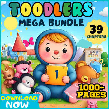 Preview of Toddler Curriculum - Toddler Busy Book - Toddler Activities 1000+ Mega Bundle