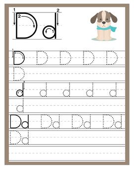 Toddler Curriculum - Alphabet Letter Tracing Activity PreK Back to School